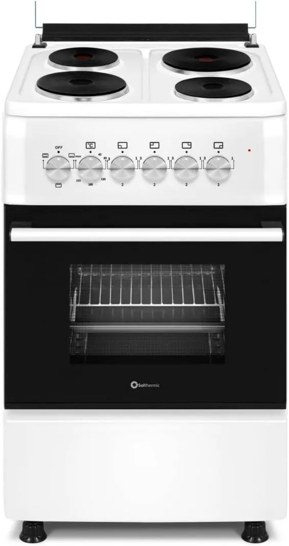 Horno eléctrico F5S04E3W, 60 L, 50 cm, Cocina Eléctrica SOLTHERMIC, 4 Fuegos/Horno Multifunción . / Alta Gama