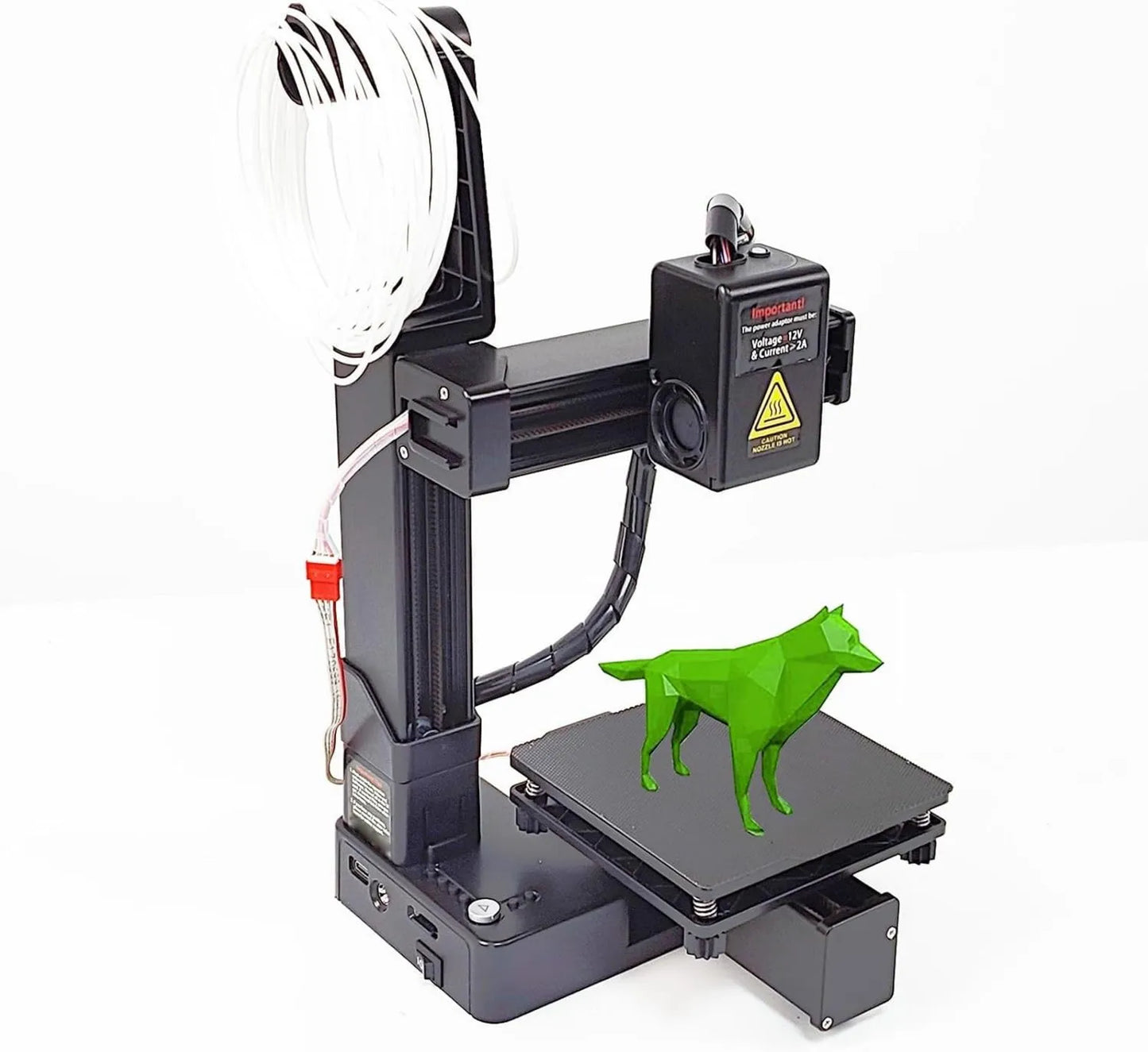 Impresora, 100 x 100 x 100 mm, 3D compacta for Principiantes, nivelación automática, Volumen impresión, Compatible con filamentos PLA y TPU