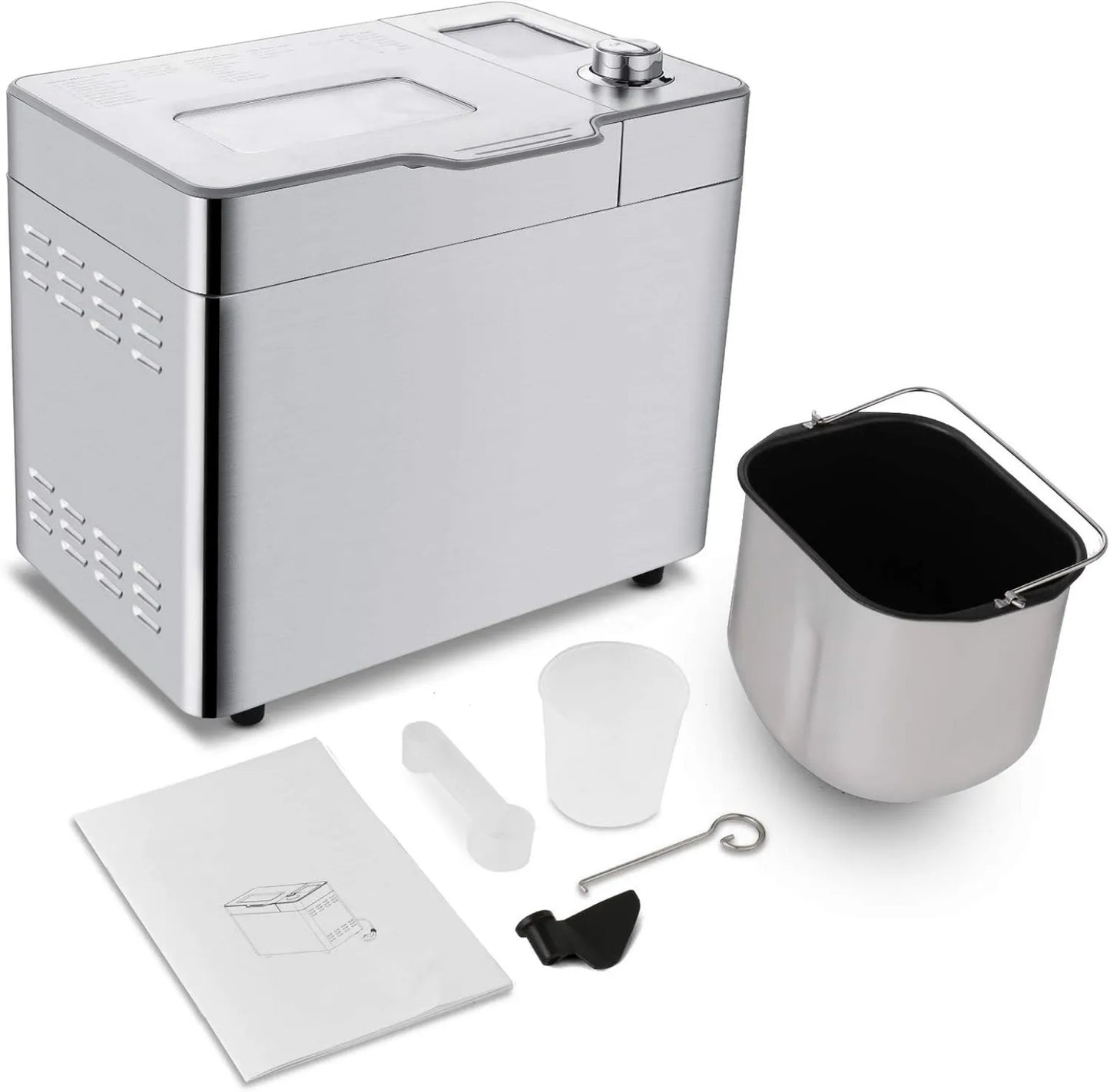 Panificadora, control programable, Acero Inoxidable, 550W, 25 Programas, Totalmente Automática con Función de Temporizador de 13 Horas