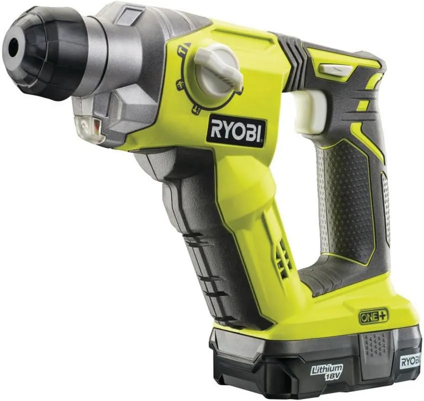 Cortacésped R18SDS-0, 18V, 1300 rpm, Martillo Combinado SDS+ ONE, Martillo Neumático 4 Modos, Energía de Impacto 1,3 J, Sin Batería ni Cargador