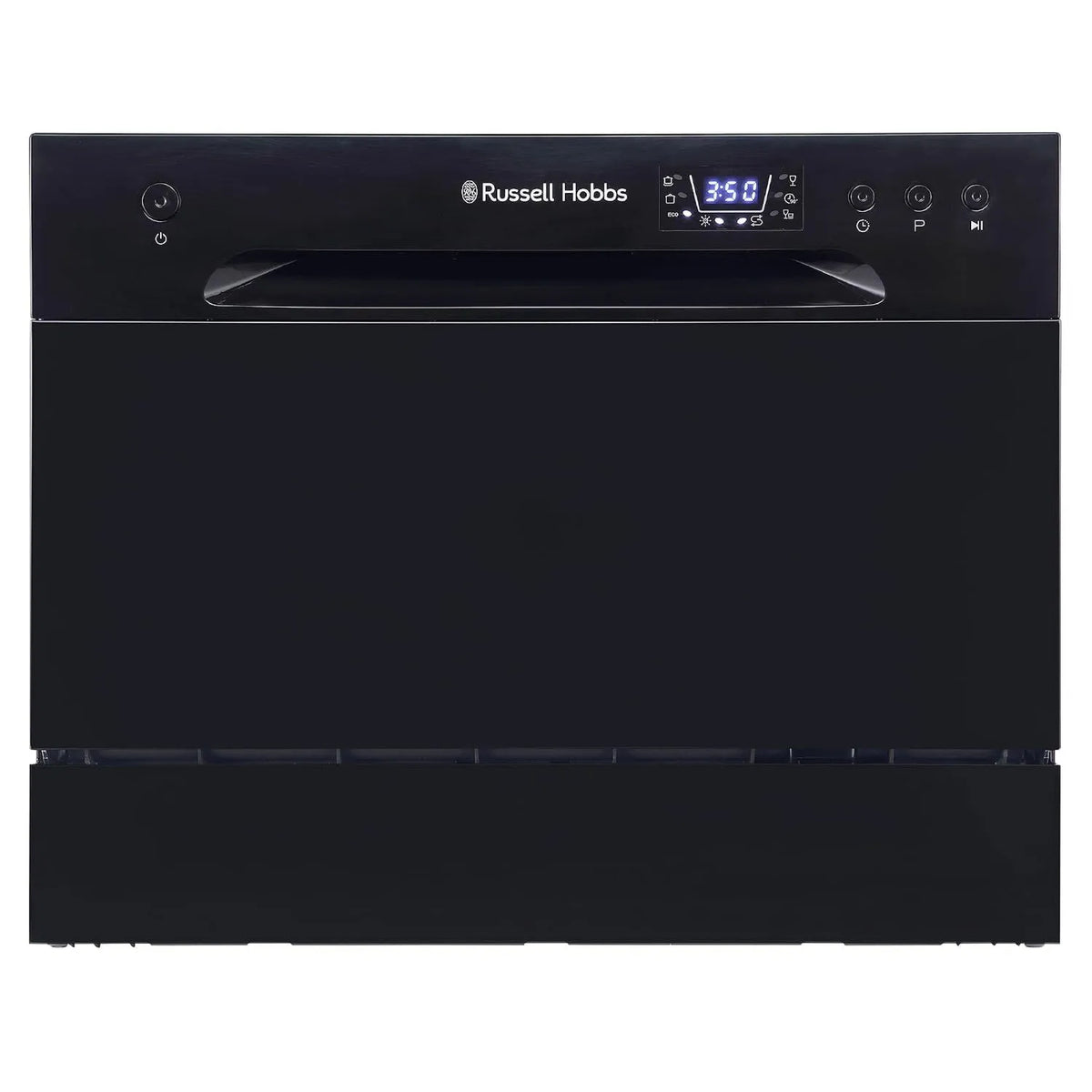 Russell Hobbs lavavajillas, control programable, pantalla digital, 6 programas, mesa compacto mini con 6 ajustes de lugar, control de botón