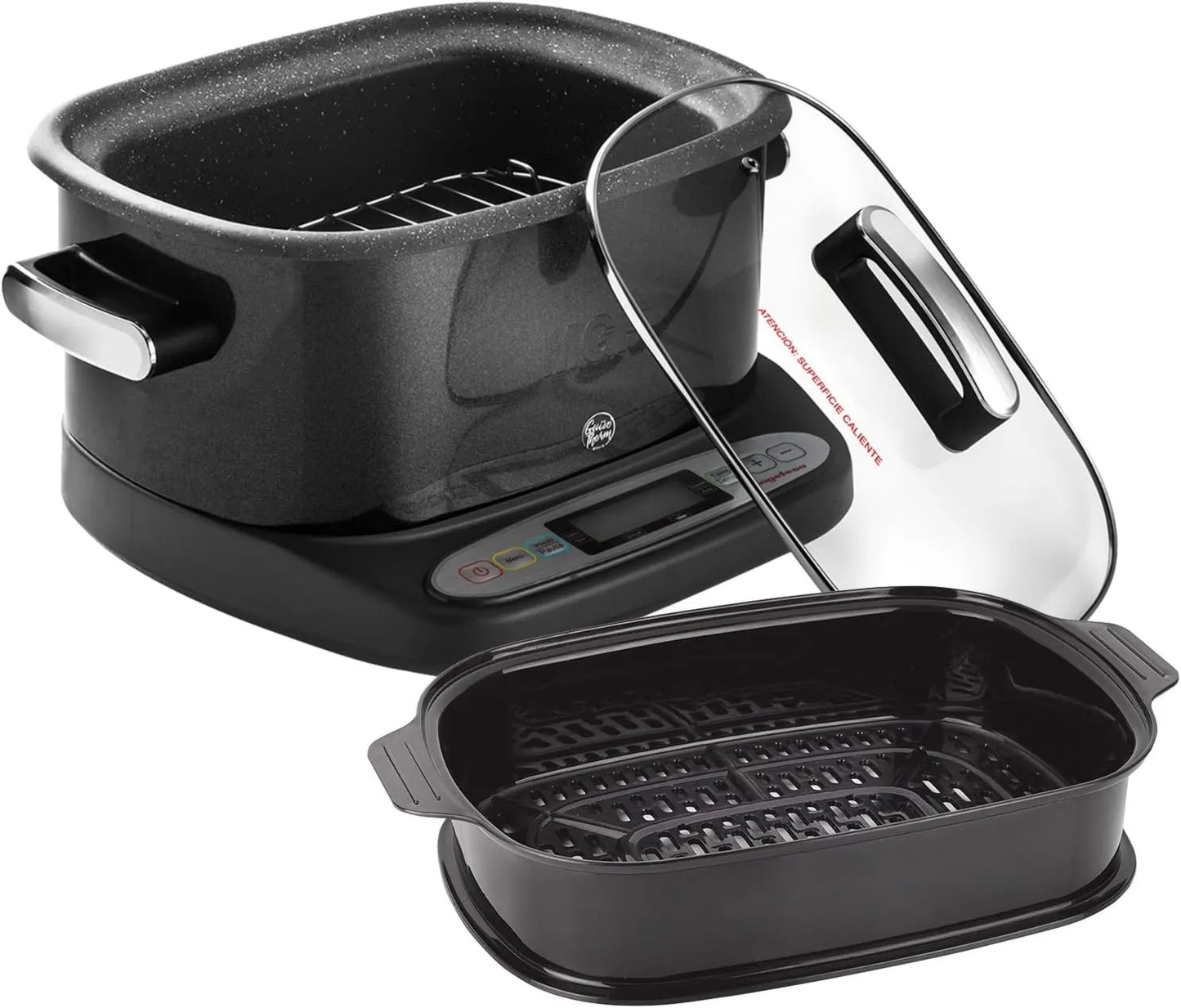 02MC6602000 MGF6602, 6L, 6 litros, Cocina eléctrica lenta modelo GUISOTHERM MULTICOOKER, Aluminio
