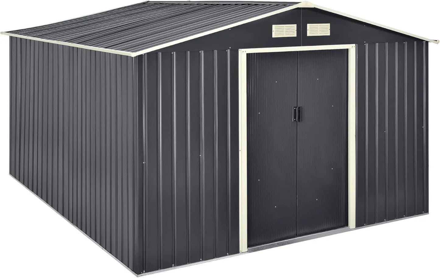 Cobertizo de jardín, 277 x 329 x 192 cm, almacenamiento exterior protegido