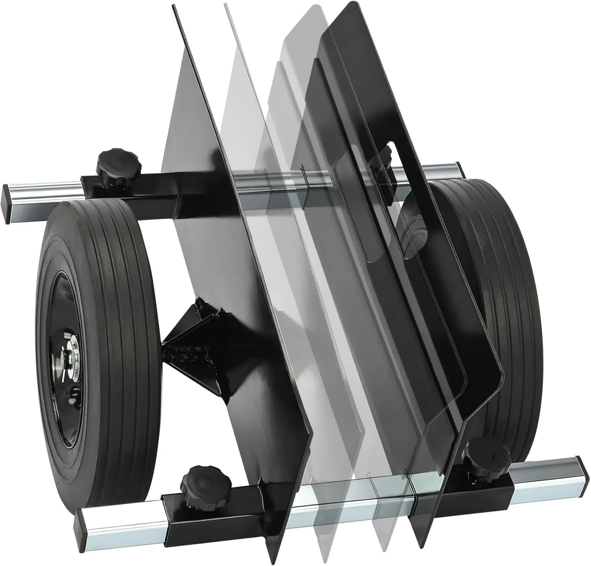 Transportador de hasta 500 kg, 23 cm, 9,05 pulgadas, carro de placas con 2 ruedas de goma maciza, carretillas para 0, 0- de ancho de sujeción