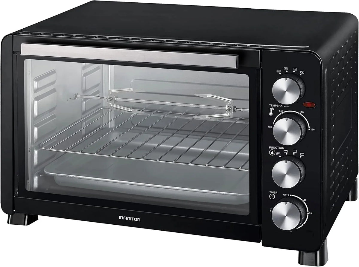 Horno eléctrico HSM-30N45, 45 litros, 2000W, 60 minutos, Horno de convección de encimera INFINITON, Temperatura hasta 230oC, Temporizador hasta
