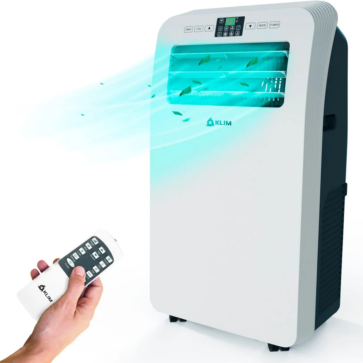 Aire acondicionado AC12000, 12,000 BTU, funcionamiento silencioso, mando a distancia