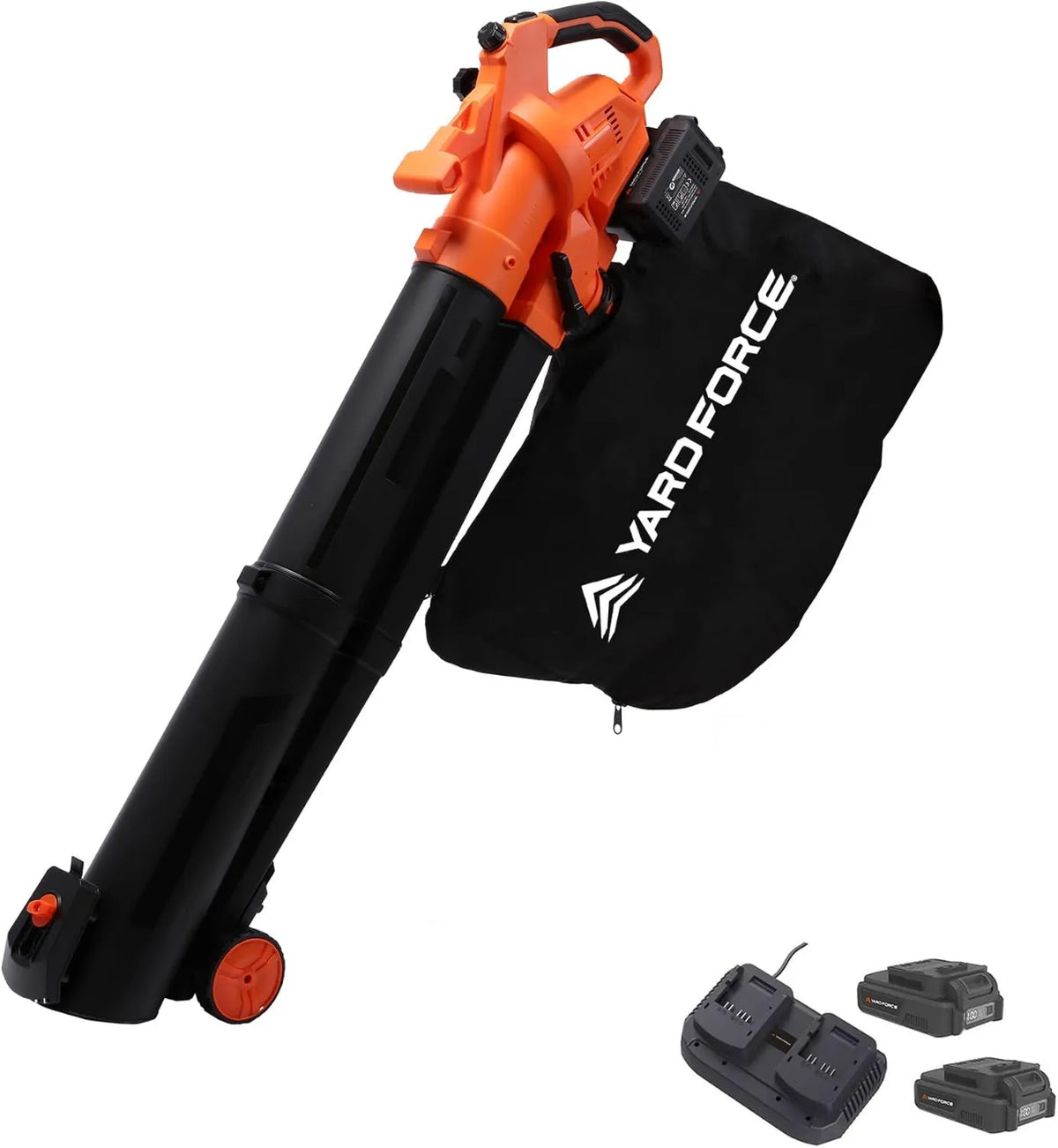 Soplador C20C, 40 V, 45 L, 20 V, hojas inalámbrico y aspiradora, Herramienta de jardín 3 en 1 con bolsa de recolección, función de mantillo