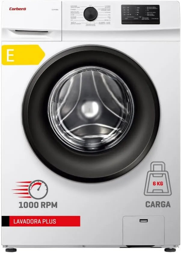 Corbero CLH610MC lavadora, 6 kg, 1000 Rpm, 15 programas, Inicio diferido, carga frontal, Lavado rápido
