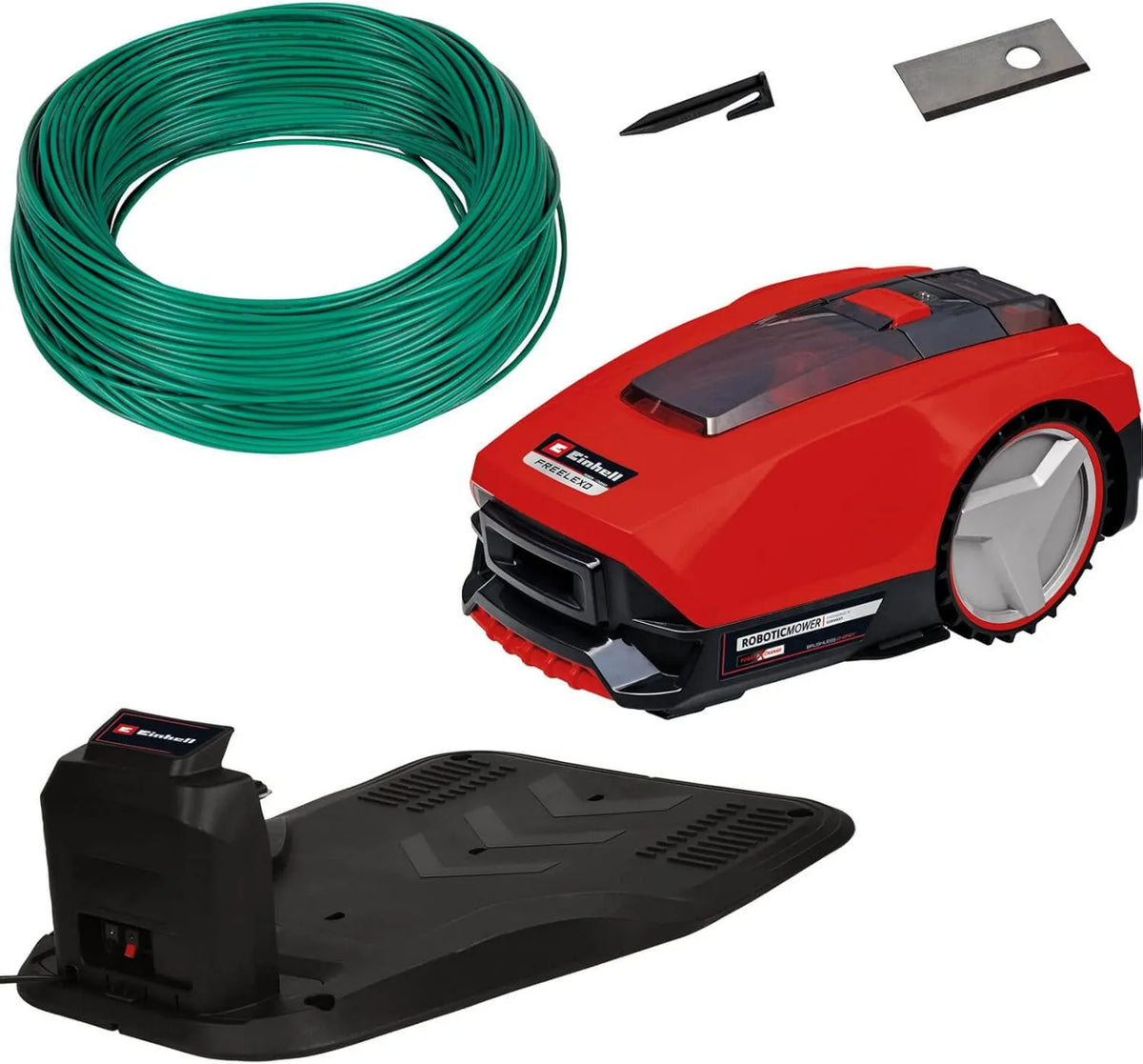 Robot cortacésped FREELEXO 300, 18 V, 300 m², cortacésped Solo Power X-Change, Segundo Modus de Zona, se Vende con Equipos de instalación