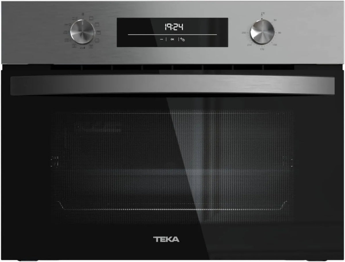 Teka HBC 6250 horno eléctrico, sistema de limpieza integrado, 45 Litros, Horno Compacto Pirolítico, 8 Funciones de Cocción, Sistema ThermoSeal