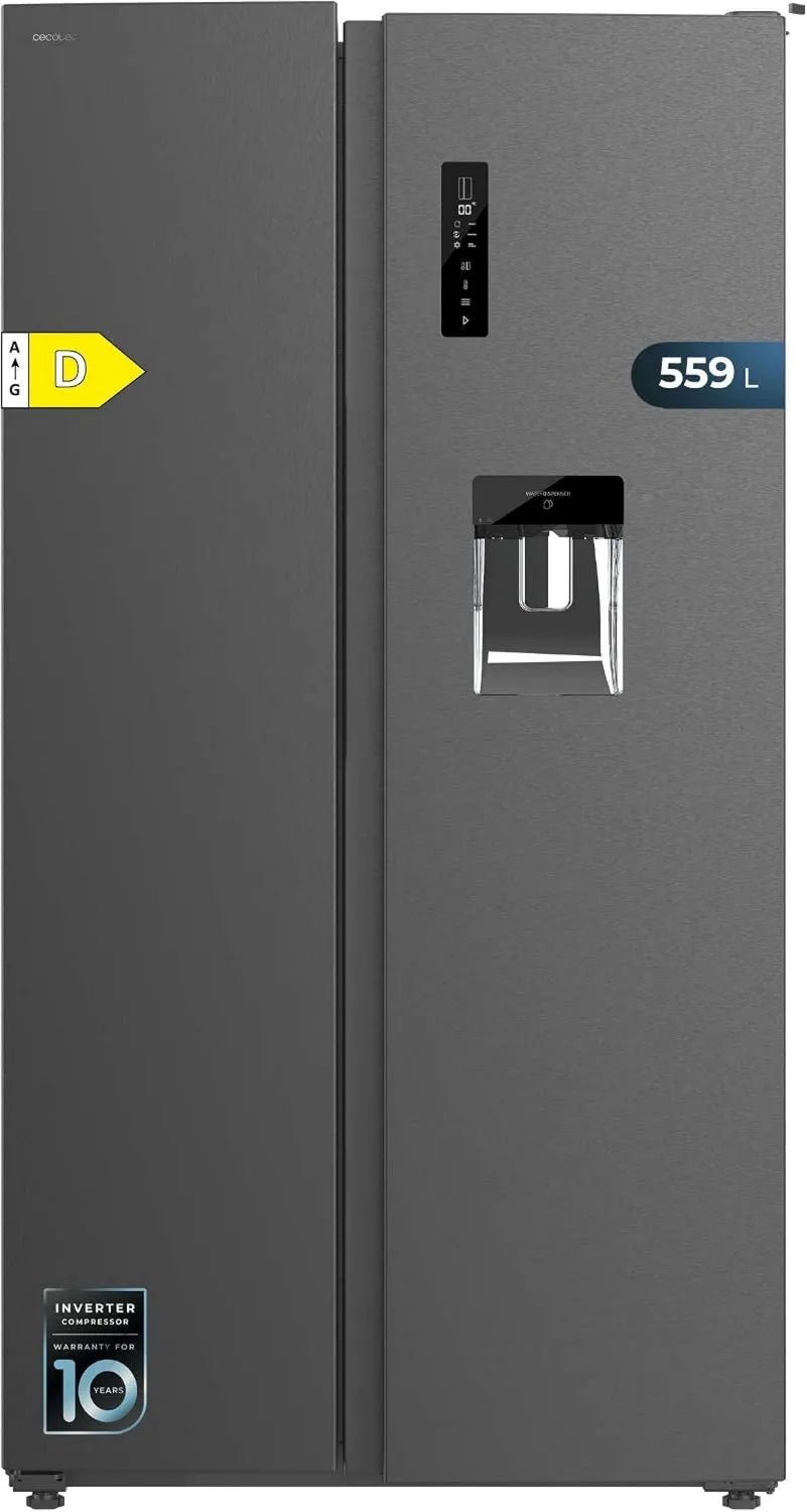Cecotec SBS 562 frigorífico, tecnología No Frost, motor Inverter, 177 cm, 90 cm, Sistema Multi Air Flow, Total, Plus