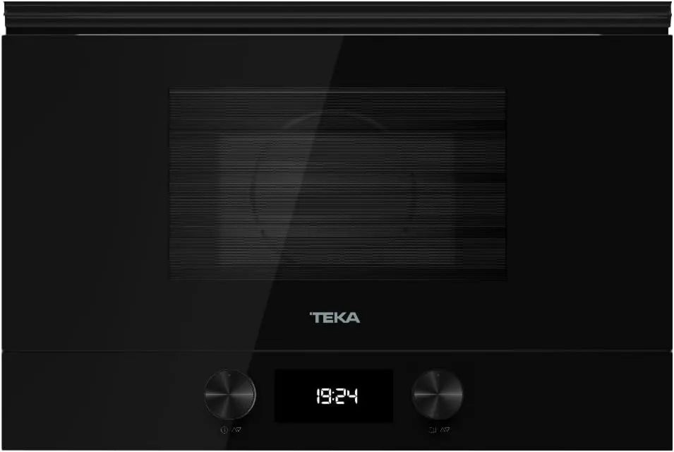 Teka ML 8220 horno microondas, 22 L, 850 W, 5 Niveles, función grill, Microondas empotrable con Grill, Potencia, Base Cerámica, Vidrio Negro Completo