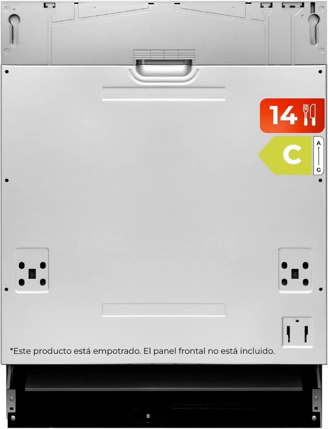 Lavavajillas, 30 Minutos, 60 cm, 8 Programas, instalación empotrada, ajuste regulable, integrable EVVO Di.2 PRO, Capacidad 14 Cubiertos