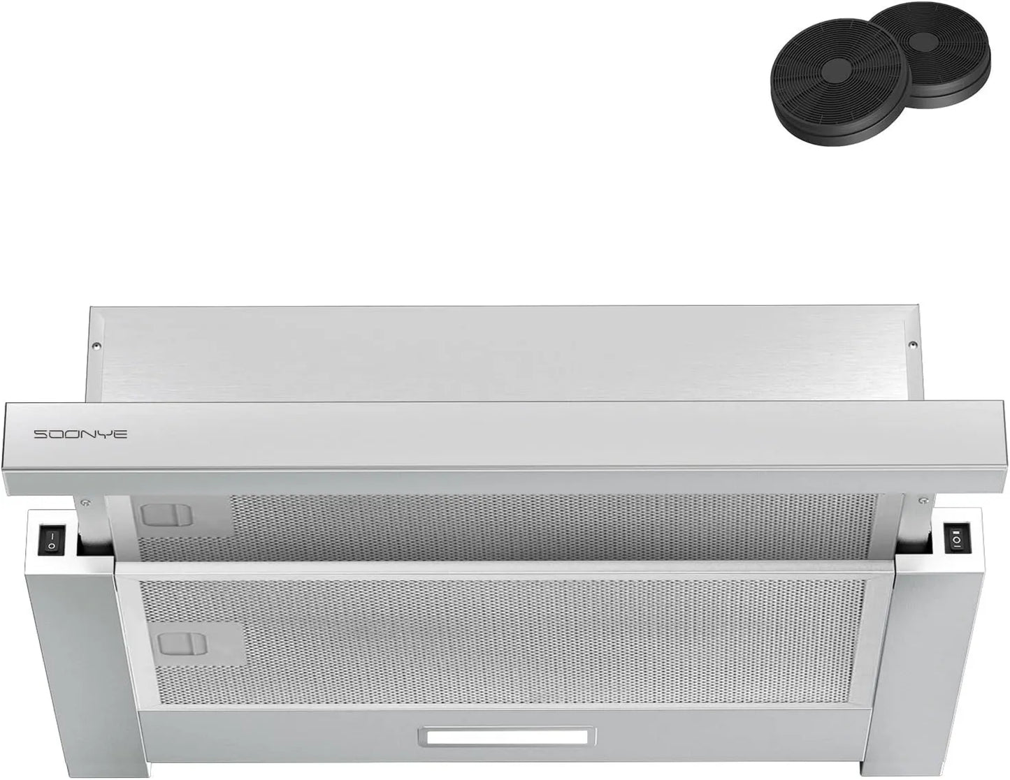 Campana extractora LED 2, 350 m³/h, 60 cm, 600 mm, iluminación LED, 2 Velocidades