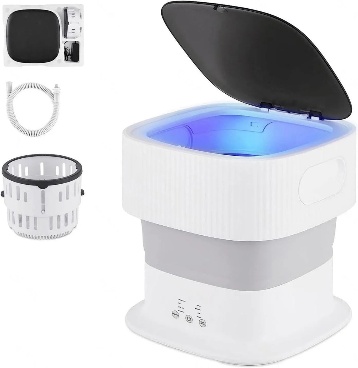 Lavadora, 9L, superior con centrifugado, entrada y salida de agua automáticas, para calcetines y ropa interior