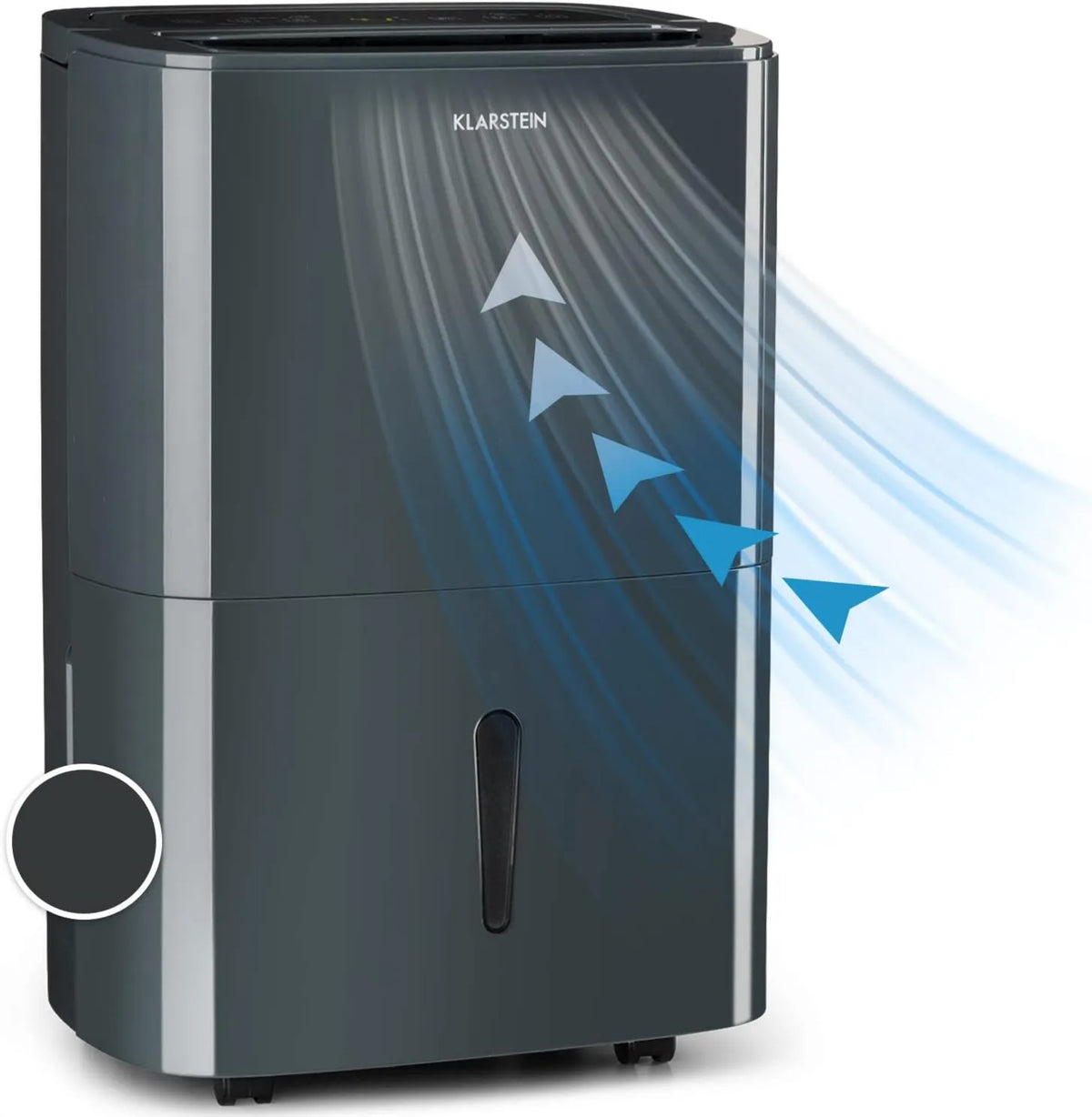 Klarstein deshumidificador, funcionamiento silencioso, 420 W, 20 L, 50 m², 45 dB, DryFy20, Secador Reform, Filtro de Nylon, Modo Silencioso