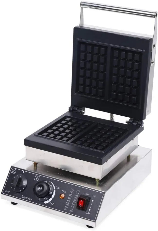 Gofrera eléctrica, acero inoxidable, con pantalla para mostrar el color del horno