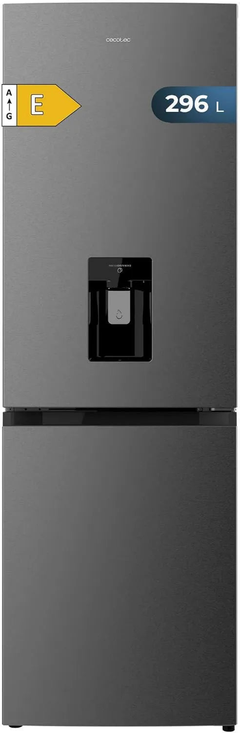 Cecotec frigorífico, 296L, 60 cm, Bolero CoolMarket Combi 2 Door Combi 296 DF WD Dark E, Funciones FastCooling, FastFreezing y DeFrost
