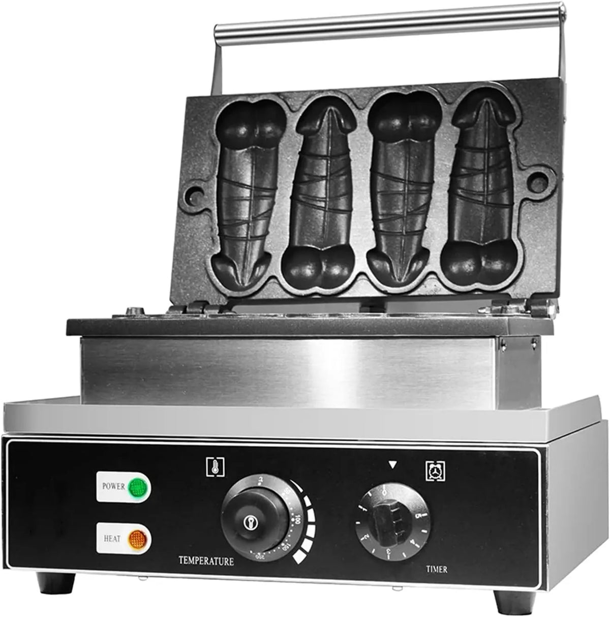 Gofrera eléctrica, revestimiento antiadherente, cocción de gofres con placas calefactoras