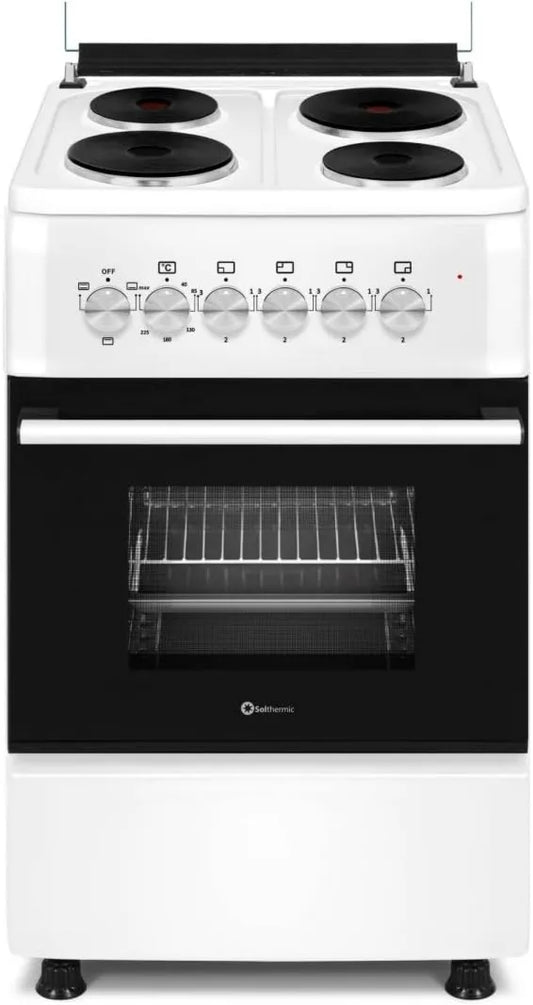 Horno eléctrico F5S04E3W, 60 L, 50 cm, Cocina Eléctrica SOLTHERMIC, 4 Fuegos/Horno Multifunción . / Alta Gama