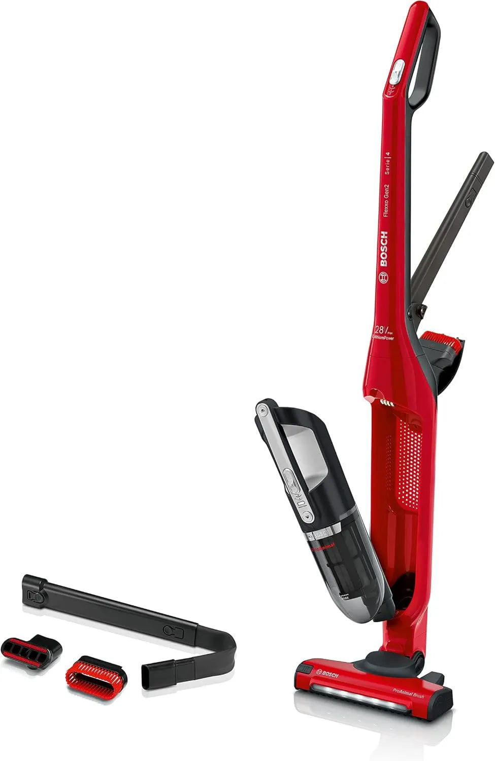 Bosch aspiradora, diseño inalámbrico, 28 W, 0.4 Litros, 2 Velocidades, Series, 4 Flexoo'o Gen 2 Aspirador Vertical Sin Cable