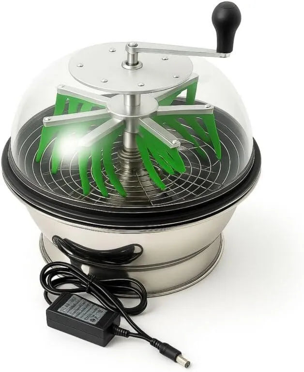 Weedness Máquina de Cosecha Cortadora Eléctrica 60 cm en Acero Inoxidable, Cultivo Interior Exterior Brotes Automático