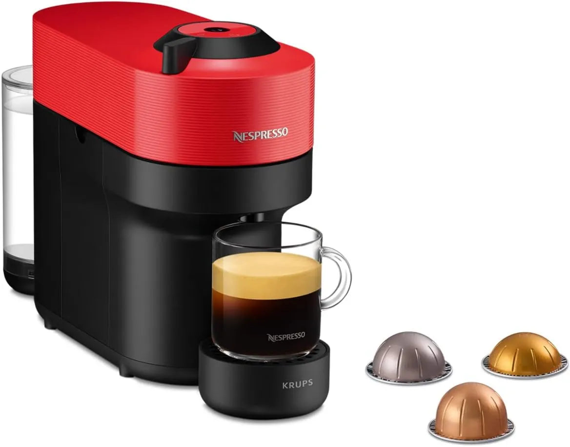 Nespresso YY4888FD cafetera, Krups Vertuo POP Rouge Máquina de Café de Cápsulas