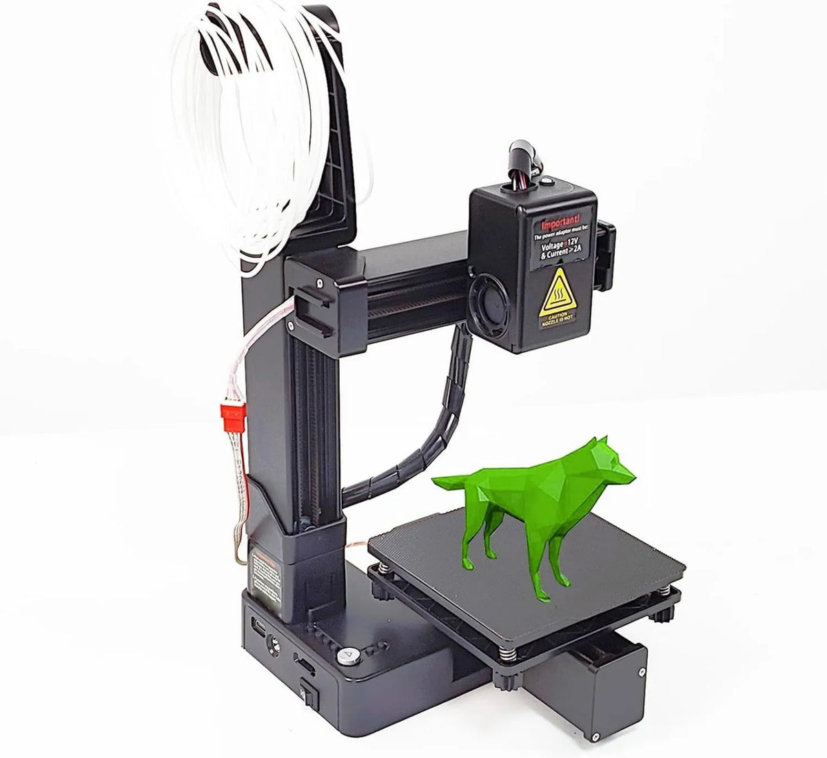 Impresora, 100 x 100 x 100 mm, 3D compacta for Principiantes, nivelación automática, Volumen impresión, Compatible con filamentos PLA y TPU