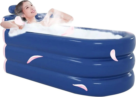 Bañera inflable, diseño plegable, portátil para remojo en frío, cubo de baño interior y exterior, spa en casa, hielo para adultos