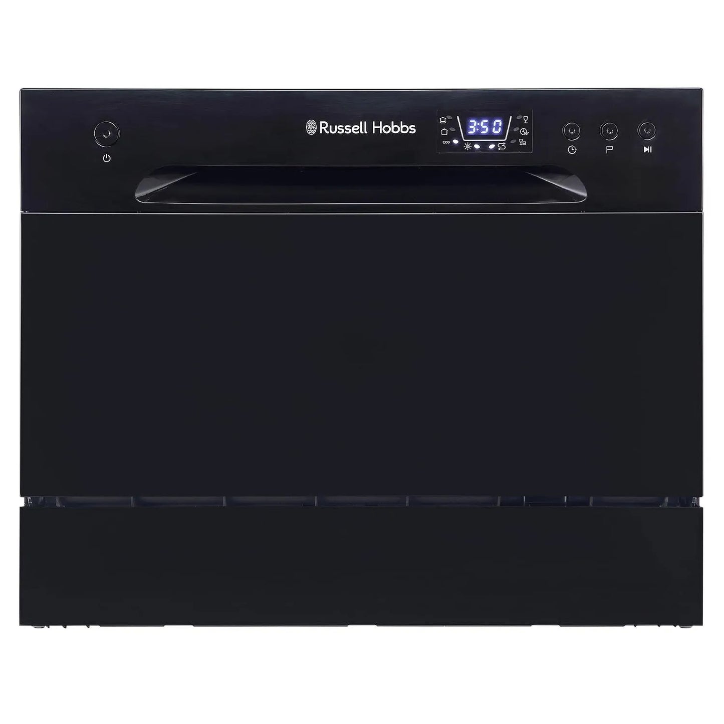 Russell Hobbs lavavajillas, control programable, pantalla digital, 6 programas, mesa compacto mini con 6 ajustes de lugar, control de botón