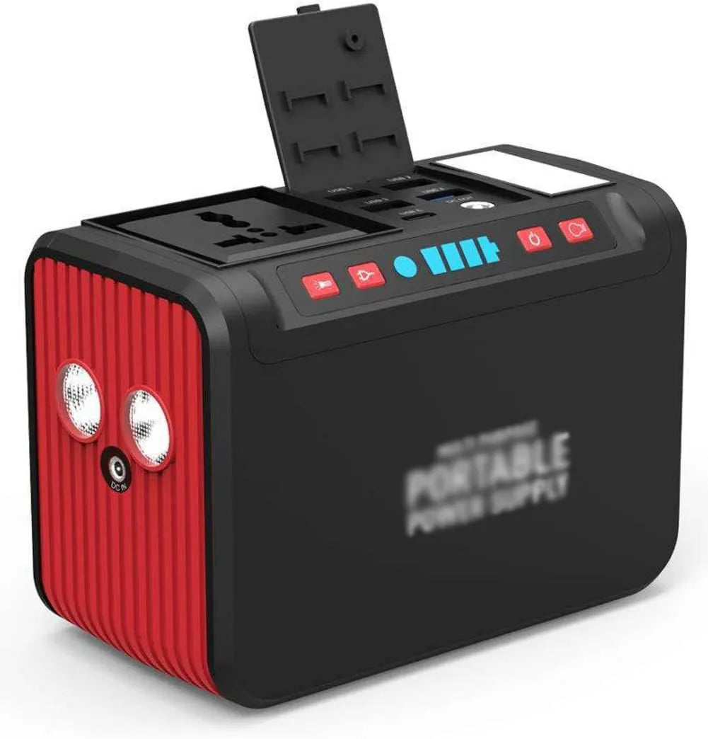 Estación de energía portátil de 120 W, 74 WH, 80 W, 240 V, generador Solar, para Exteriores, Fuente, Pesca