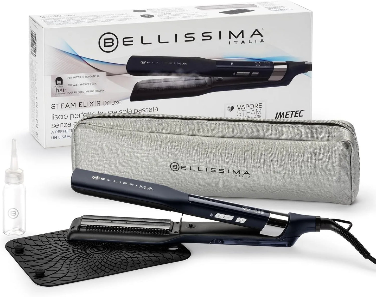 Plancha de pelo, Elixir Deluxe Plancha Alisadora, Alisa El Cabello en un Solo Paso sin Dañarlo, Revestimiento de Cerámica y Queratina