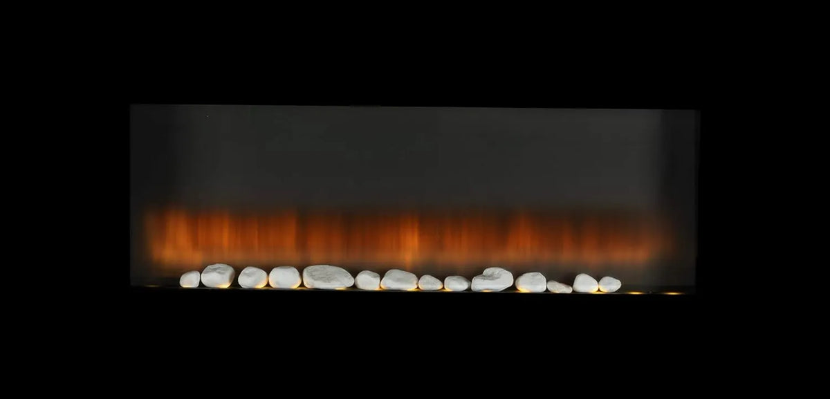 Radiador, 2000 W, Mando a Distancia, eléctrica con Efecto Fuego, Panel de Pared