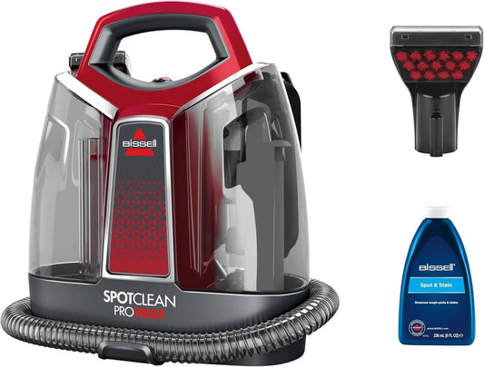 Bissell 36988 aspiradora, 330W, SpotClean ProHeat, Agua para Tapicería, con Tecnología HeatWave, Limpiador Líquido para Alfombras, Motor Potente