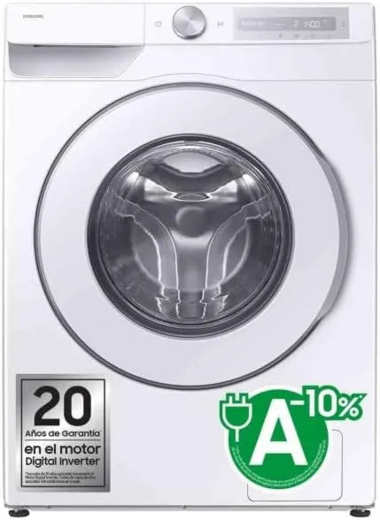 Samsung WW90DG6U85HHU3 lavadora, 9 kg, AI EcoBubble Clase A Blanca, Clase de Eficiencia Energética A