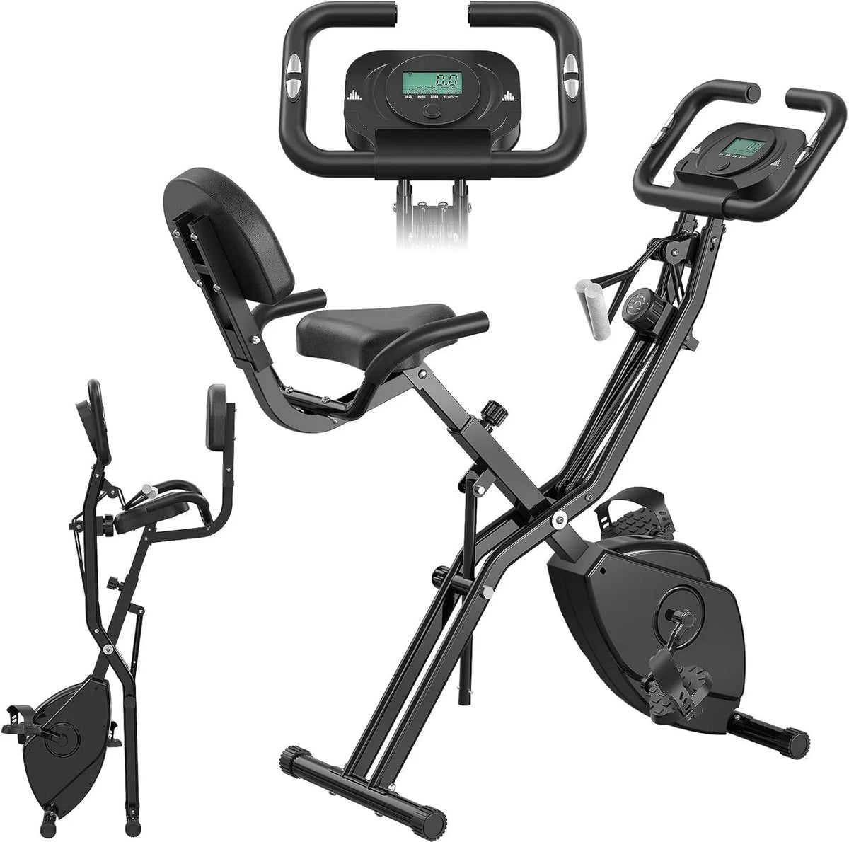 Bicicleta, diseño plegable, 8 Niveles, Plegable para Casa, Ejercicio Silenciosa con de Resistencia Magnética
