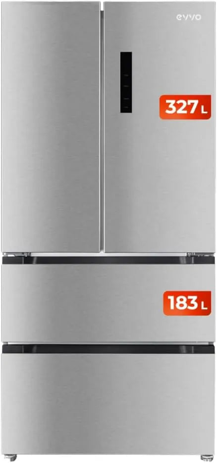 Frigorífico F80X, 356L, 203L, No Frost, Francés, Total, Compresor Inverter, Capacidad Nevera y Congelador, Pantalla Integrada Elegante, motor Inverter