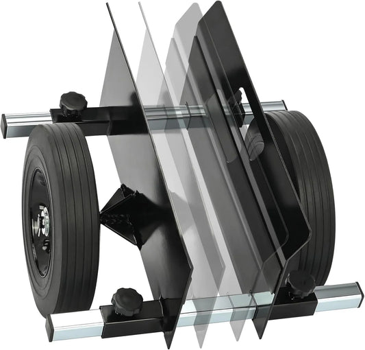Transportador de hasta 500 kg, 23 cm, 9,05 pulgadas, carro de placas con 2 ruedas de goma maciza, carretillas para 0, 0- de ancho de sujeción