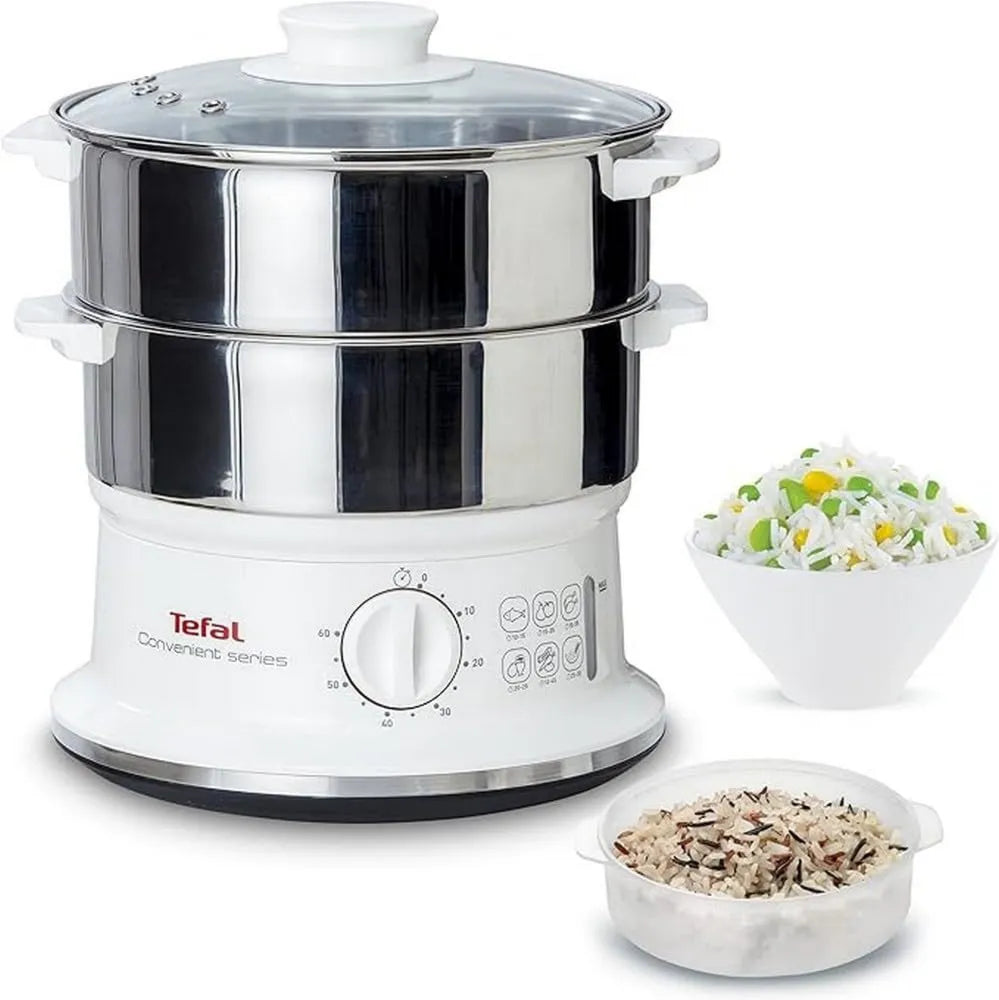 Tefal rizador de pelo, 6 L, control programable, función de vapor, Vc1451 Vaporizador Convenient Series Inox, Temporizador Con Apagado Automático