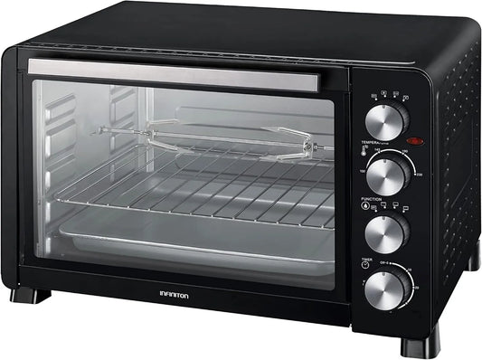 Horno eléctrico HSM-30N45, 45 litros, 2000W, 60 minutos, Horno de convección de encimera INFINITON, Temperatura hasta 230oC, Temporizador hasta