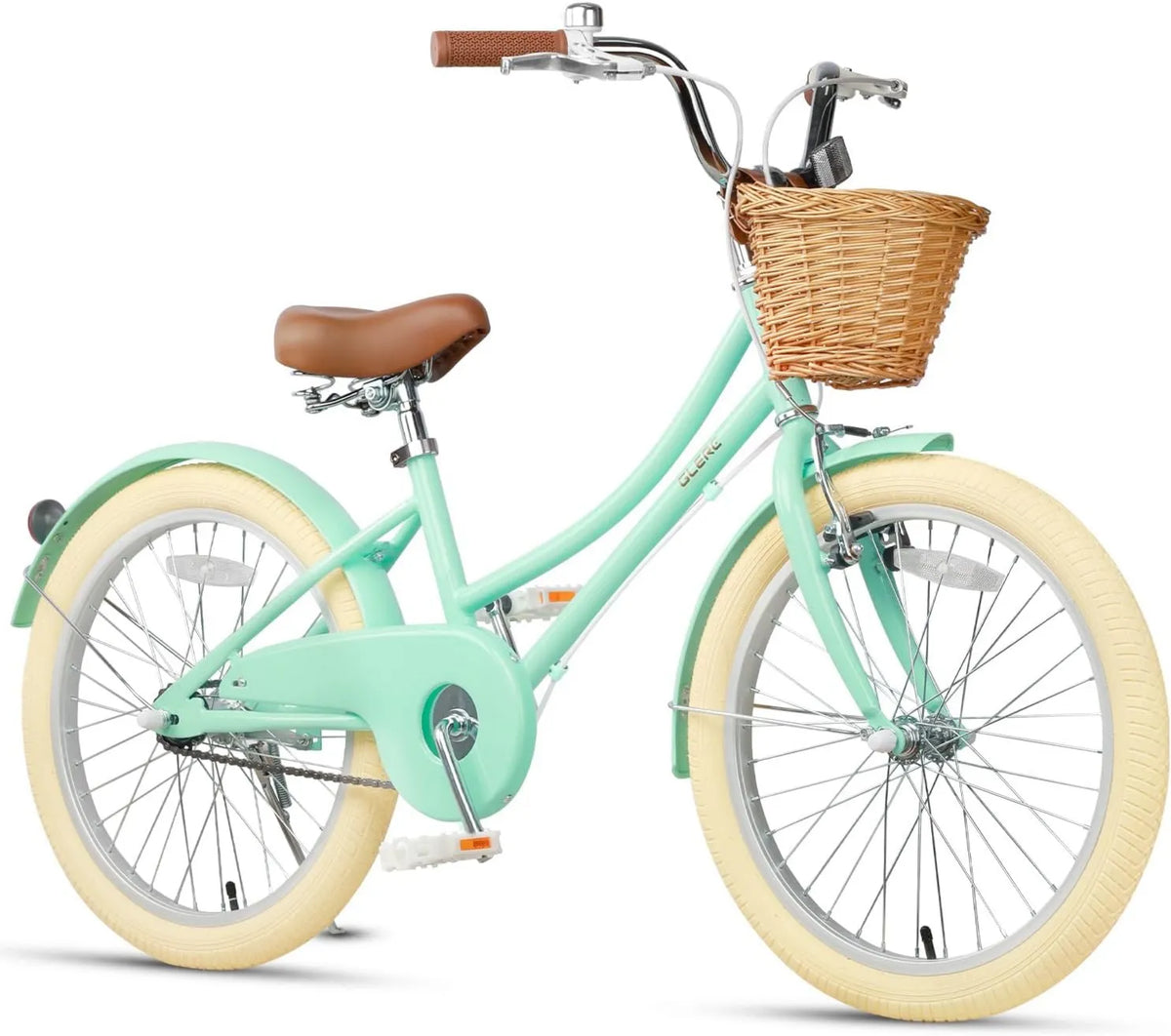 Bicicleta, 20 Pulgadas, niña con Cesta para niños de 3 a 10 años, 12 14 16 con Timbre de Cesta y estabilizadores
