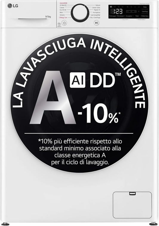LG D2R5S09TSWW lavadora, 5 kg, 1200 RPM, función de vapor