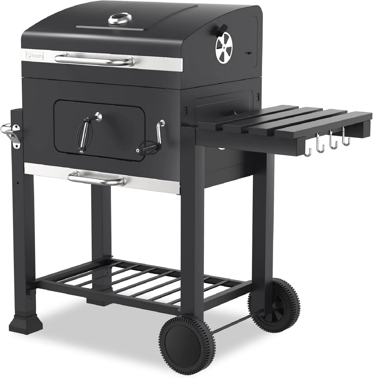 Calefactor eléctrico, Click Barbacoa de Carbón Antracita Acero Inoxidable