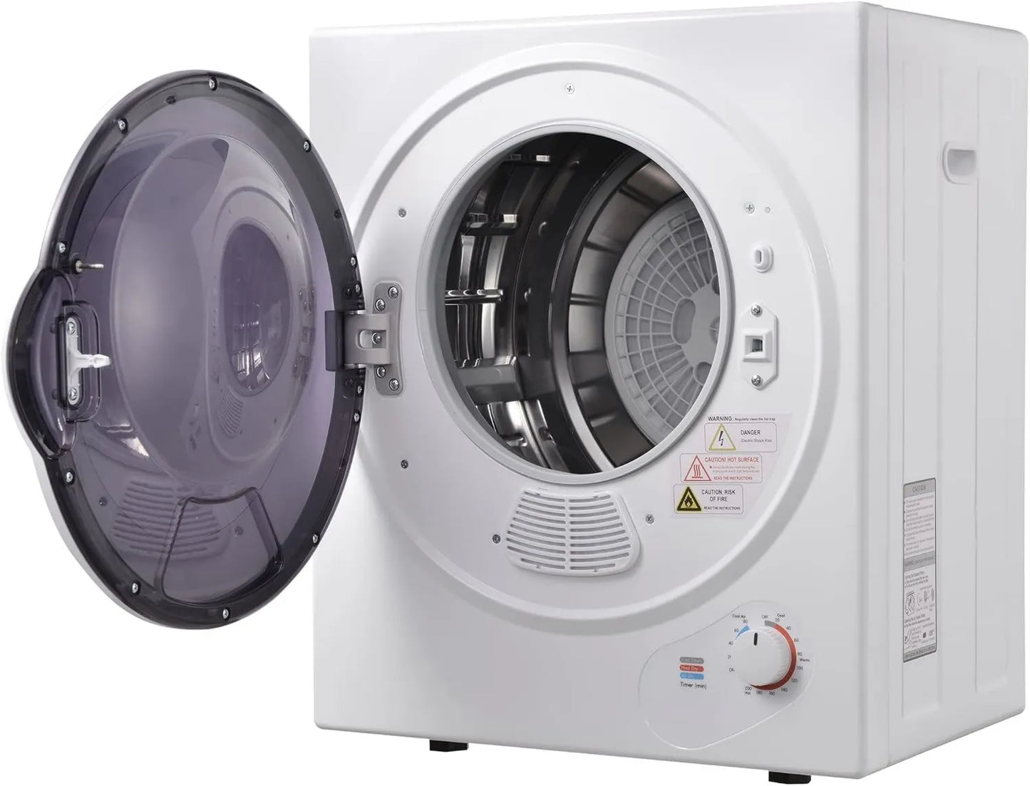 Secadora, 2.5 kg, 850 W, 200 Minutos, Evacuación, Ropa, Montable en Pared con Tambor de Acero Inoxidable, Temporizador, Temperatura de Secado 65 °C