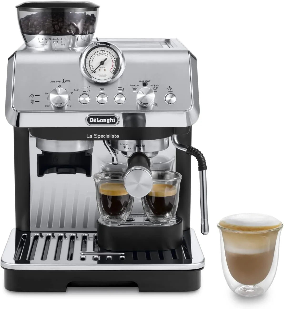 De'Longhi EC9155.MB cafetera, Perfetto La Specialista Arte, Máquina de Café Espresso y Cappuccino con Bomba, Máquina de Granos de Café