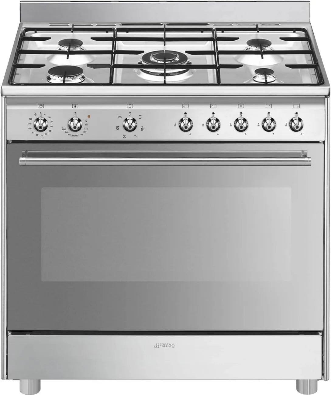 Smeg SX91GM placa de gas, Cocina de Gas de Acero Inoxidable