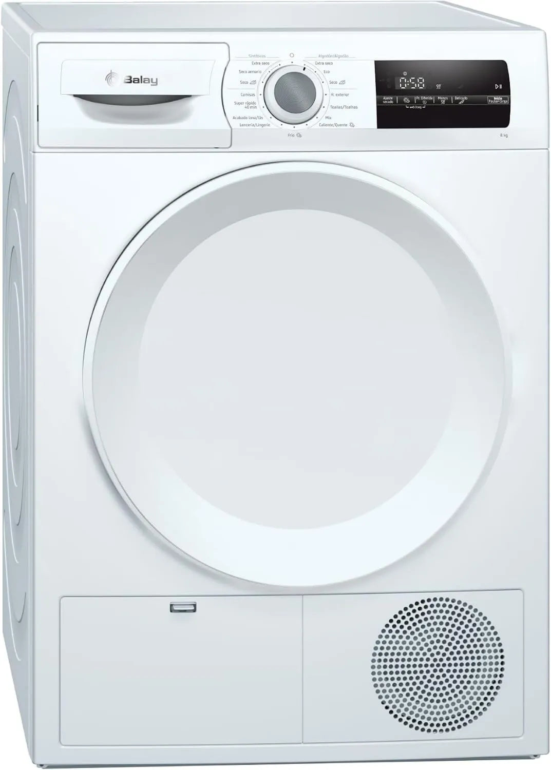 Balay 3SB288BE secadora, 8 kg, con Bomba de Calor, Instalación Gratuita, Filtro de Fácil Limpieza, Programa Rápido