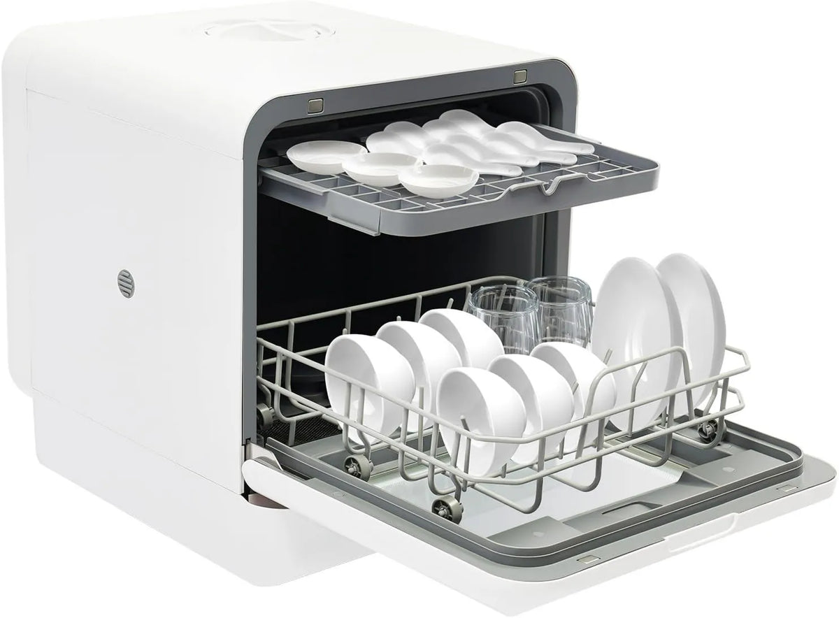 Lavavajillas, cocción por aire caliente, 4 programas, mesa para 4-6 personas, mesa energéticamente eficiente
