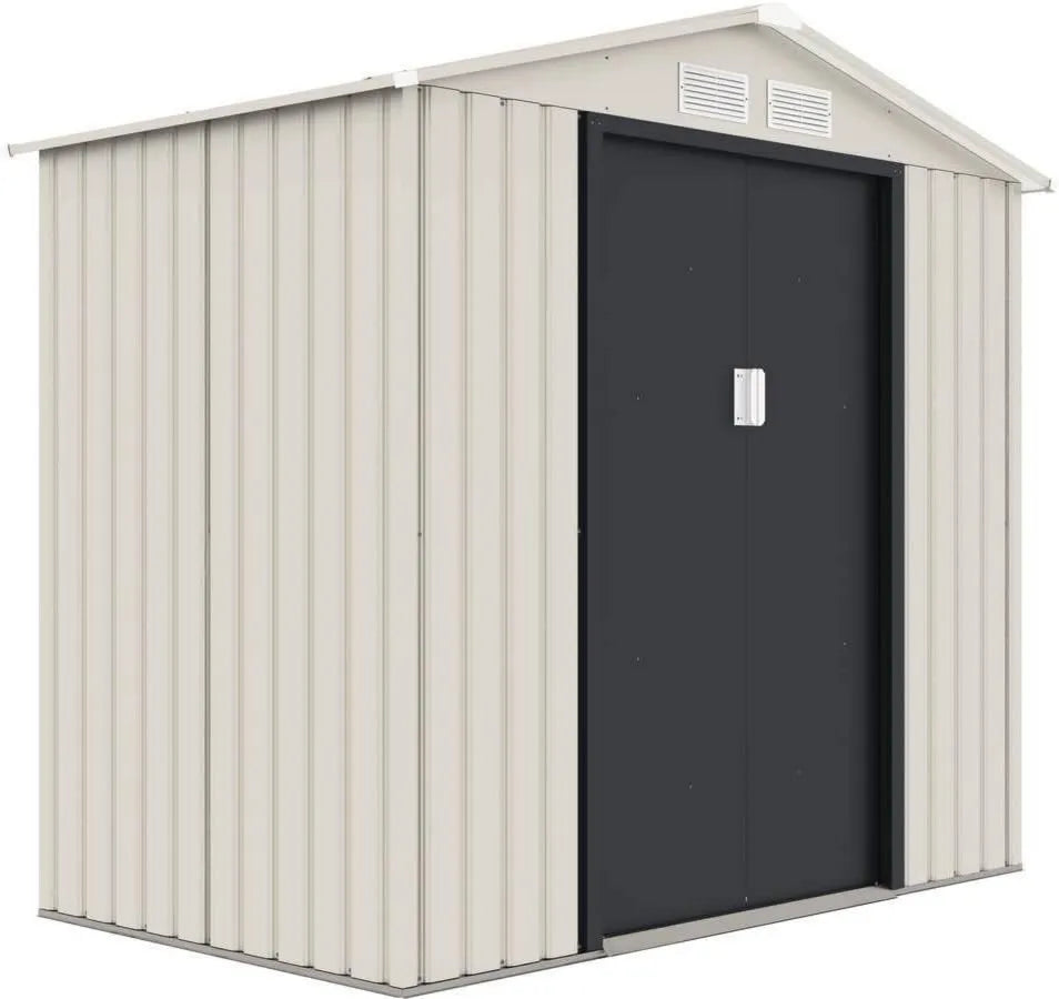 Cobertizo de jardín, 2,700 m², et Jardin Nebraska de Metal, Beige/Gris Antracita