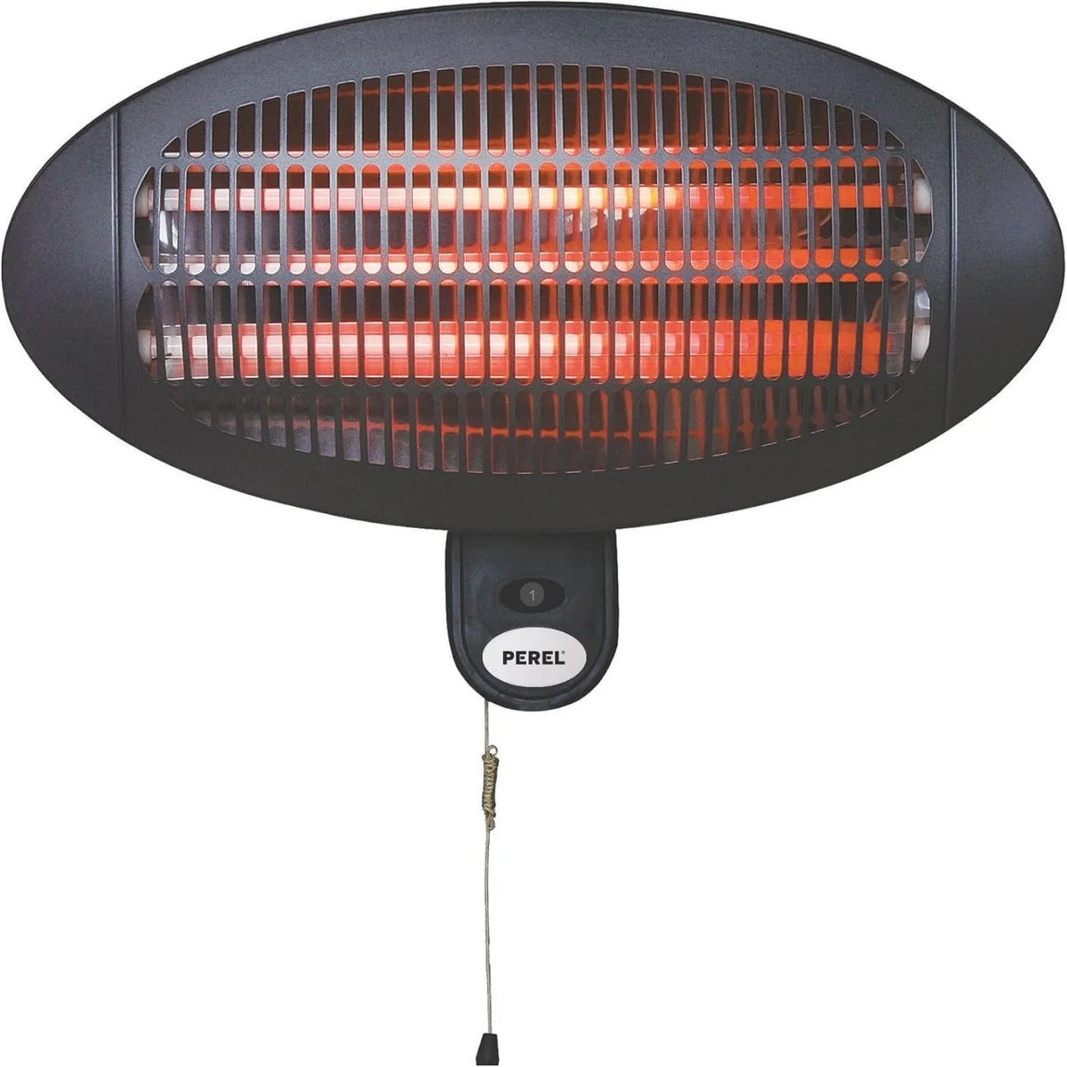 Calefactor eléctrico IP34, 2000W, 3 niveles, terraza cuarzo, resistente al agua, montaje mural con cordón